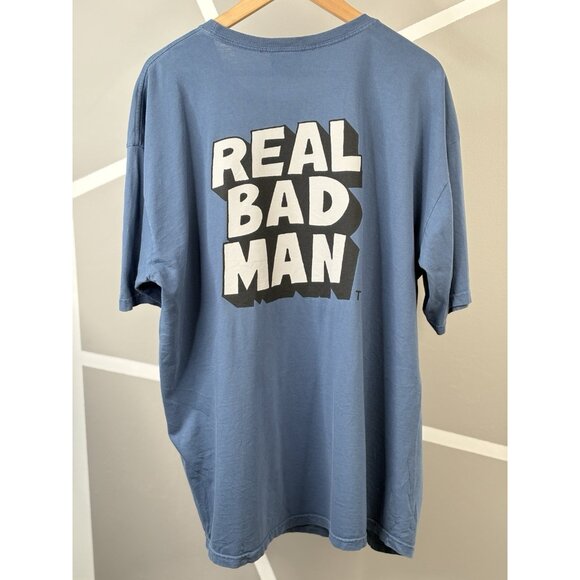 Real Bad Man Men Organic Cotton Short Sleeve Pullover Blue Classic Watch Tee 2XL - Picture 2 of 14